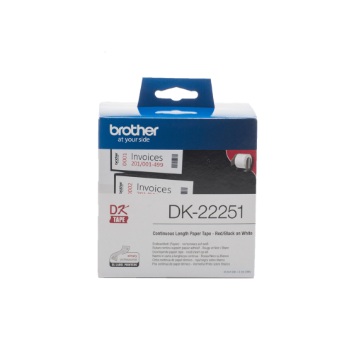 Brother DK 22251 red/black 62 mm x 15.24 